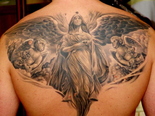 tattoo of angels,realistic
